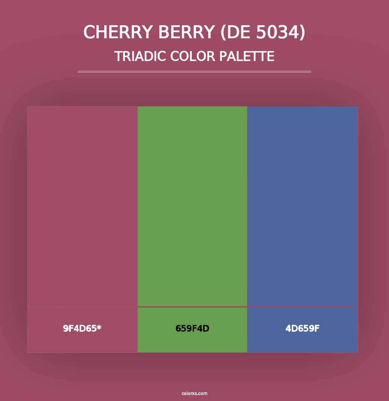 Cherry Berry (DE 5034) - Triadic Color Palette