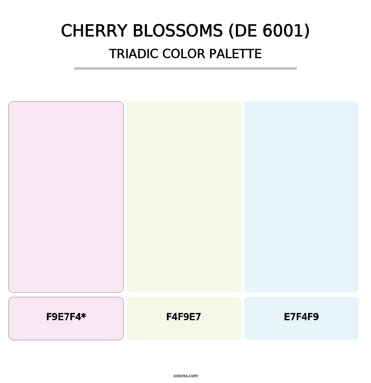 Cherry Blossoms (DE 6001) - Triadic Color Palette