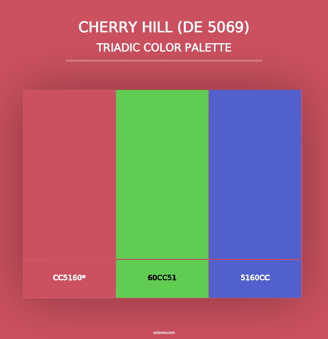 Cherry Hill (DE 5069) - Triadic Color Palette