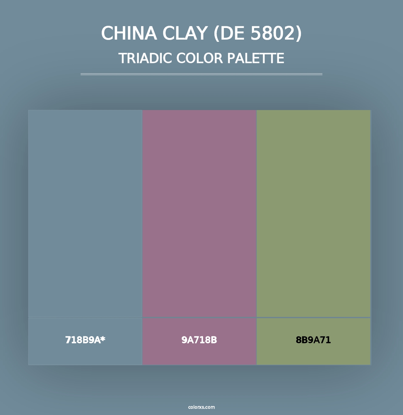 China Clay (DE 5802) - Triadic Color Palette