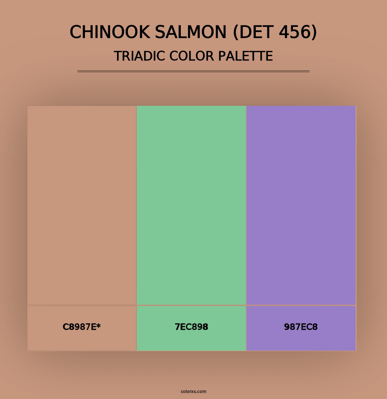 Chinook Salmon (DET 456) - Triadic Color Palette