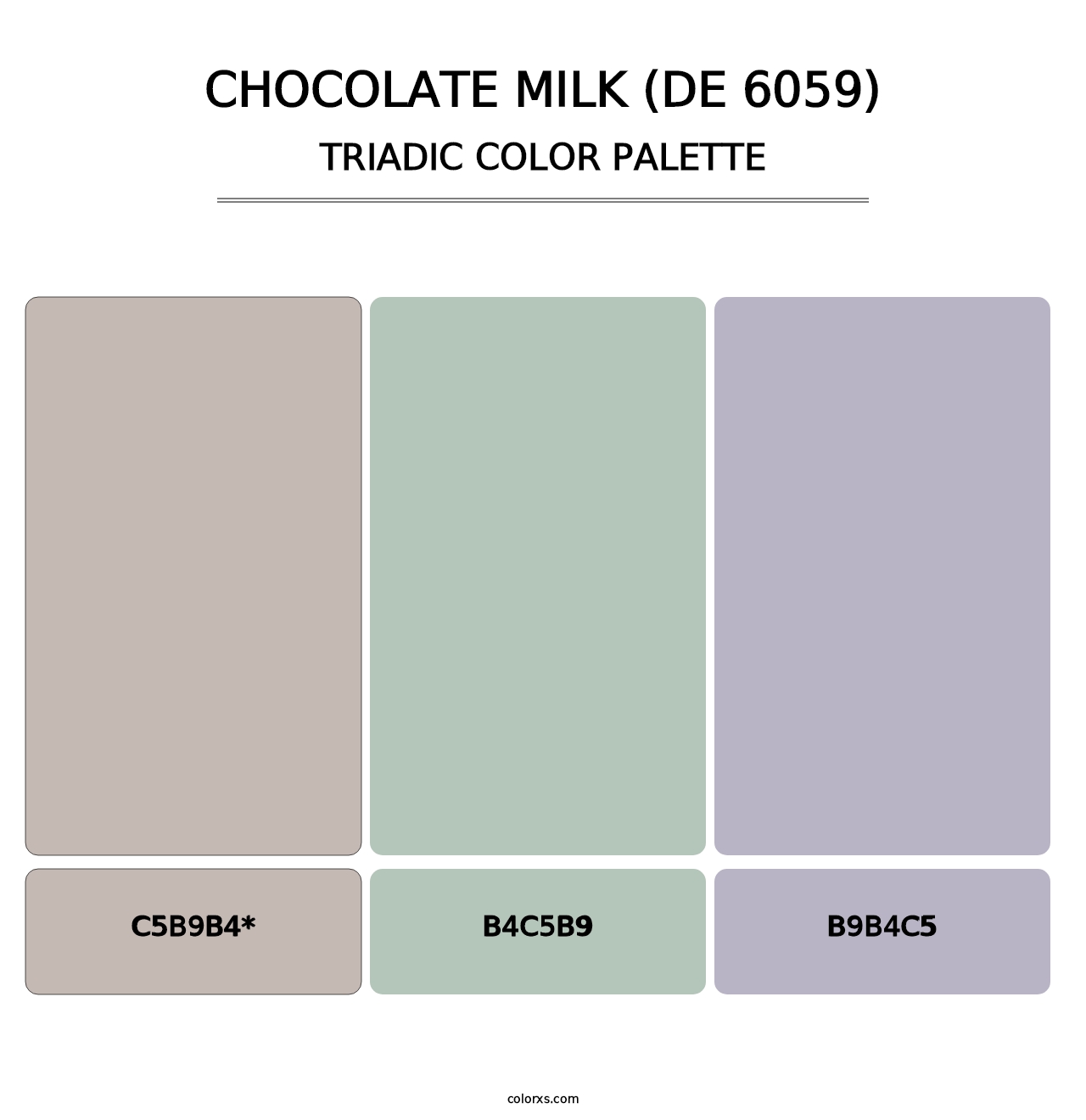 Chocolate Milk (DE 6059) - Triadic Color Palette