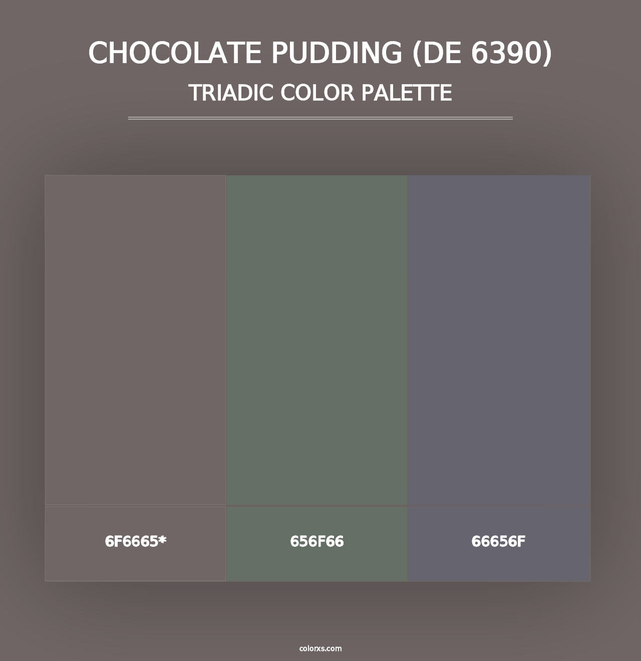 Chocolate Pudding (DE 6390) - Triadic Color Palette