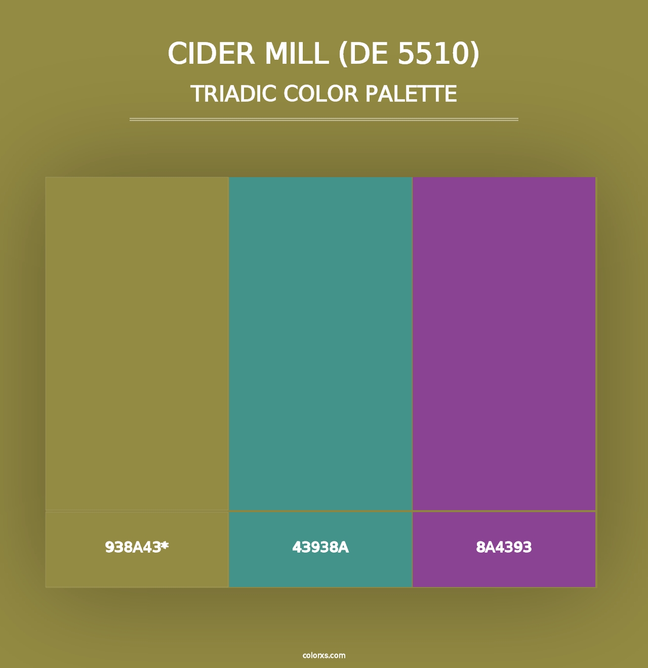 Cider Mill (DE 5510) - Triadic Color Palette