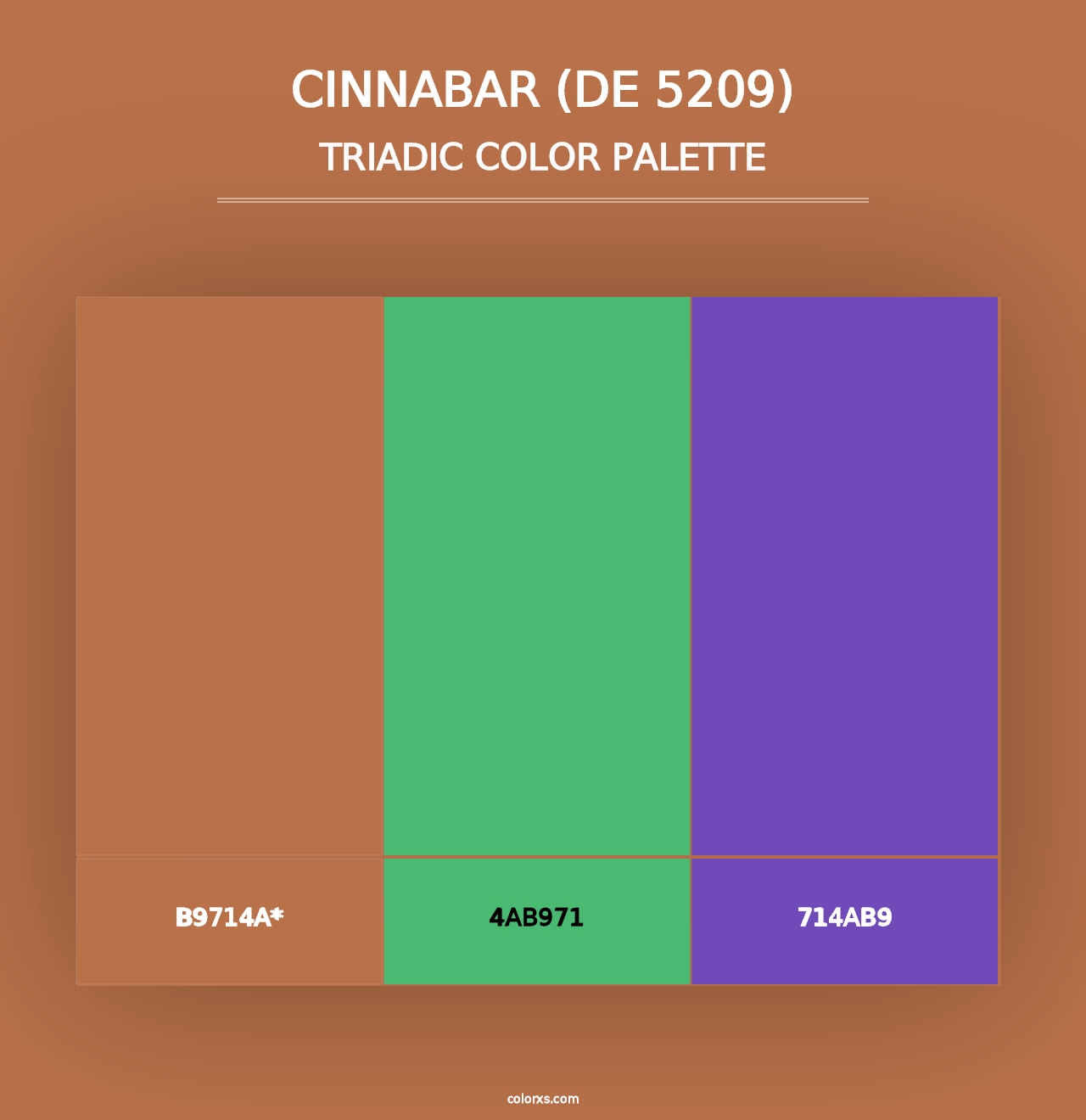 Cinnabar (DE 5209) - Triadic Color Palette