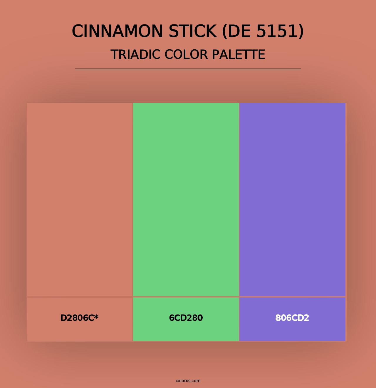 Cinnamon Stick (DE 5151) - Triadic Color Palette