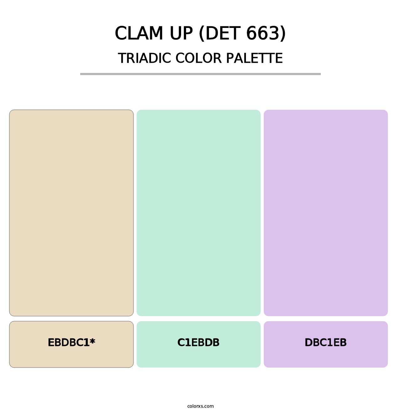 Clam Up (DET 663) - Triadic Color Palette