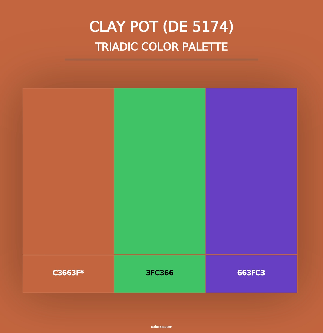 Clay Pot (DE 5174) - Triadic Color Palette