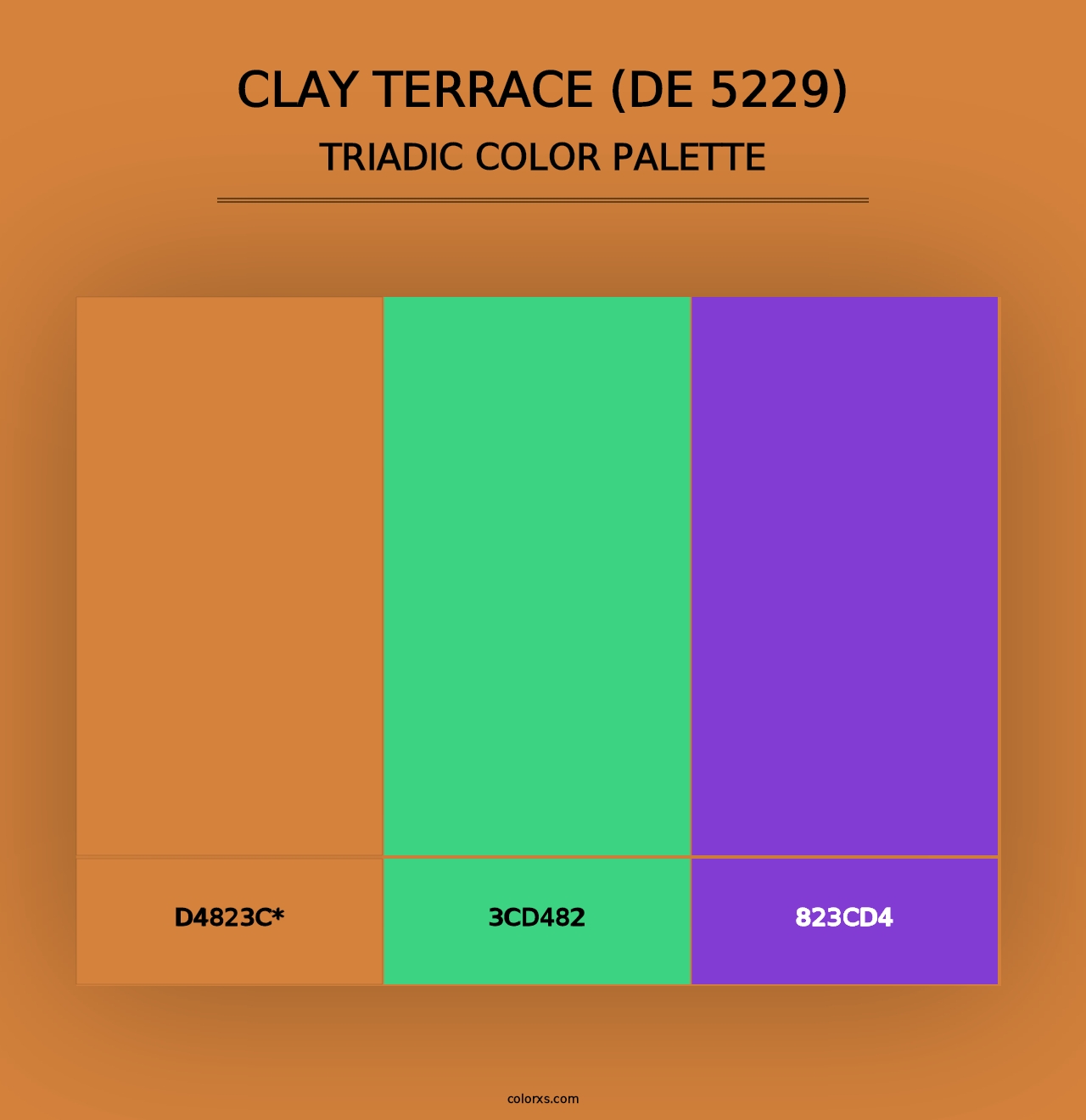 Clay Terrace (DE 5229) - Triadic Color Palette