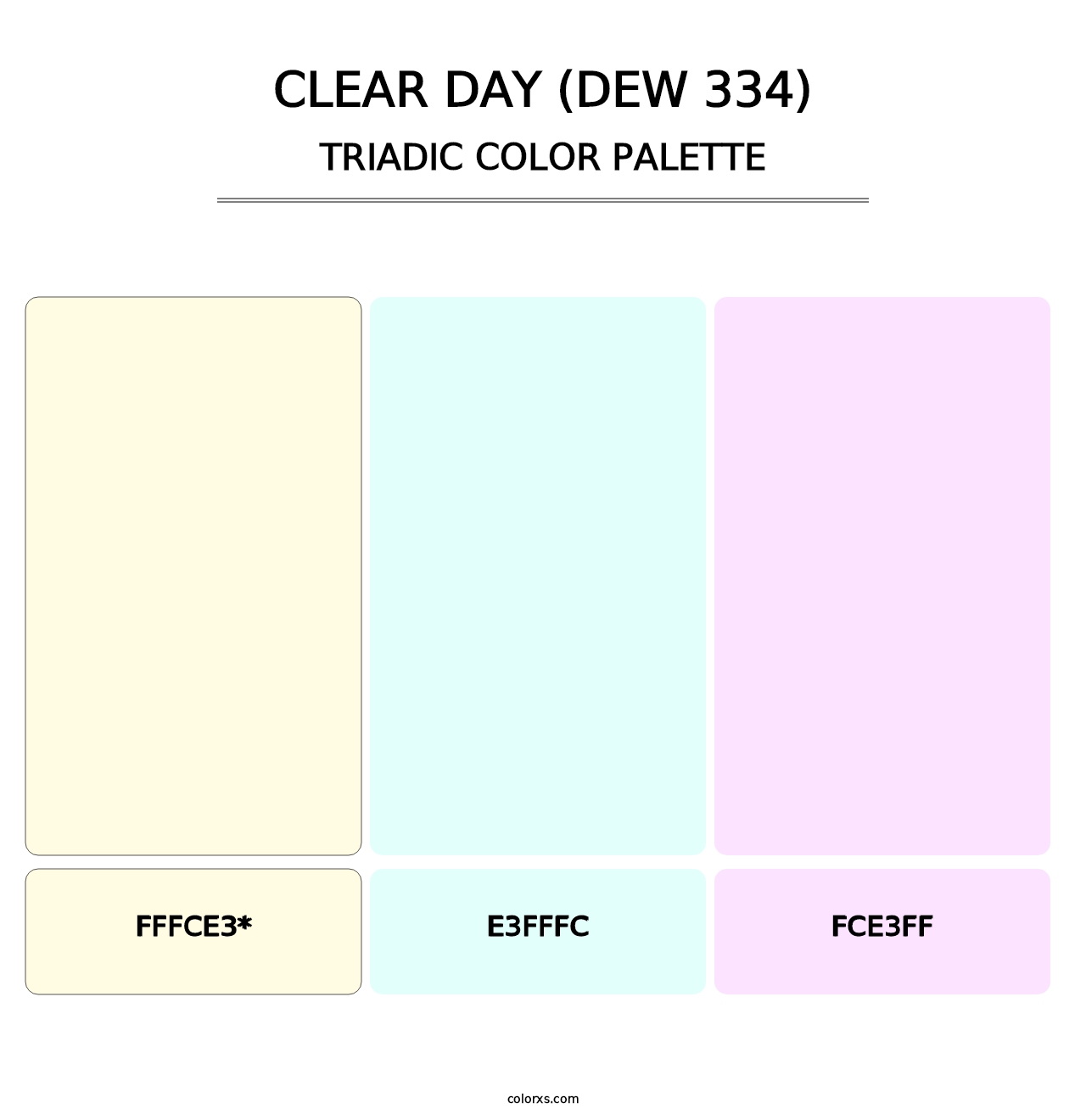 Clear Day (DEW 334) - Triadic Color Palette