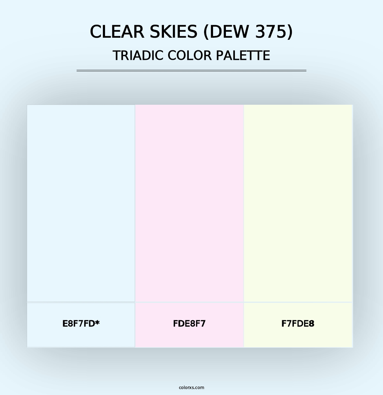 Clear Skies (DEW 375) - Triadic Color Palette