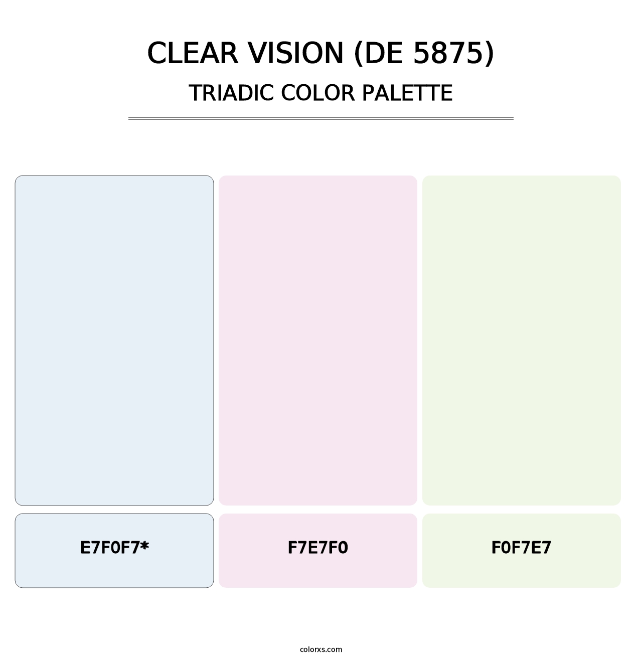 Clear Vision (DE 5875) - Triadic Color Palette