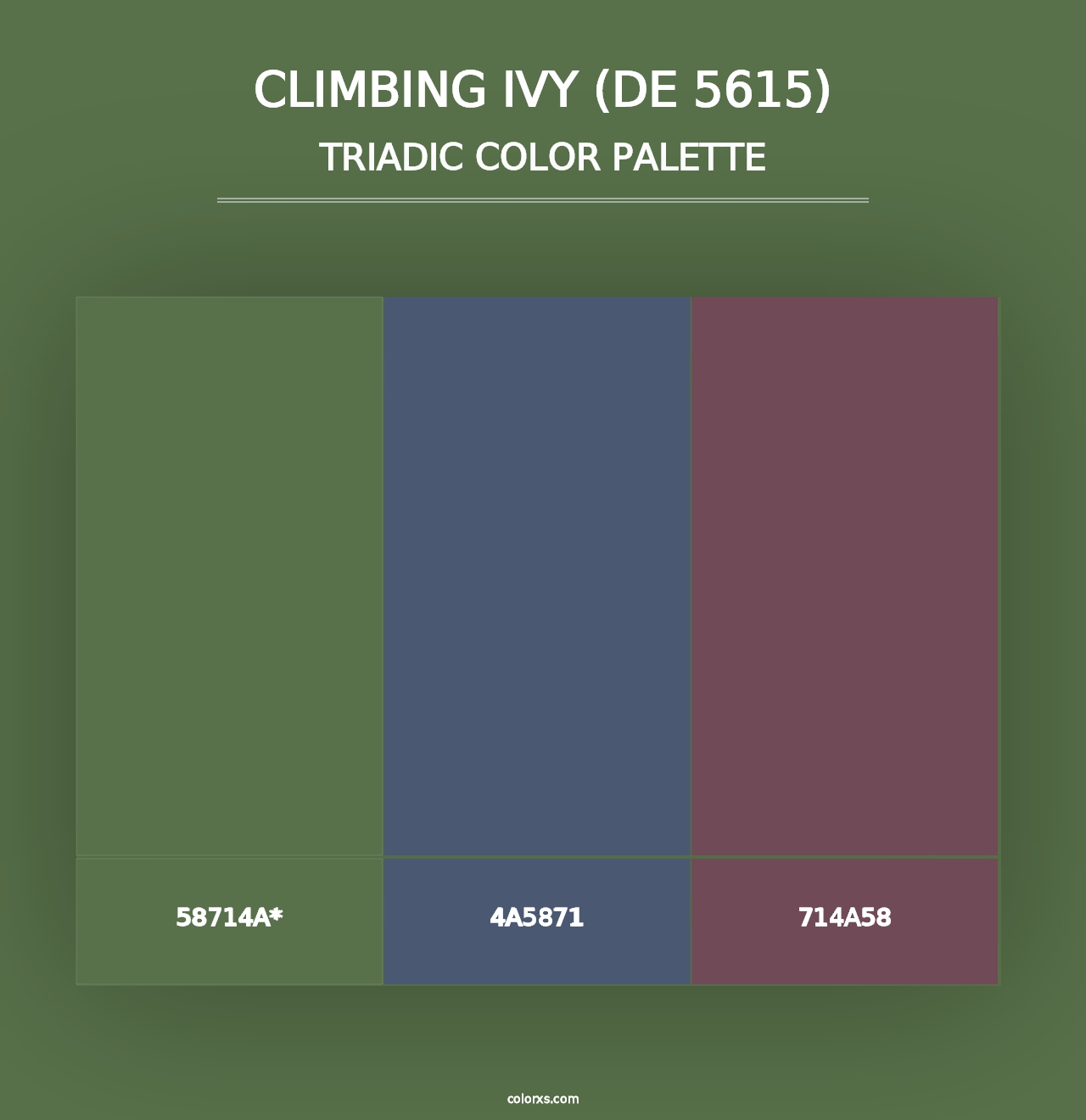 Climbing Ivy (DE 5615) - Triadic Color Palette