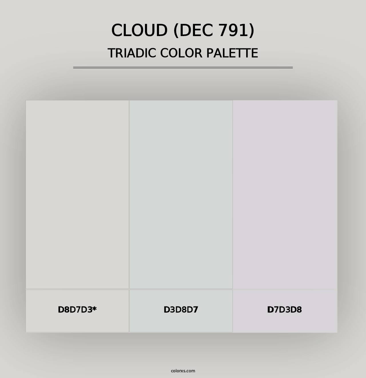 Cloud (DEC 791) - Triadic Color Palette