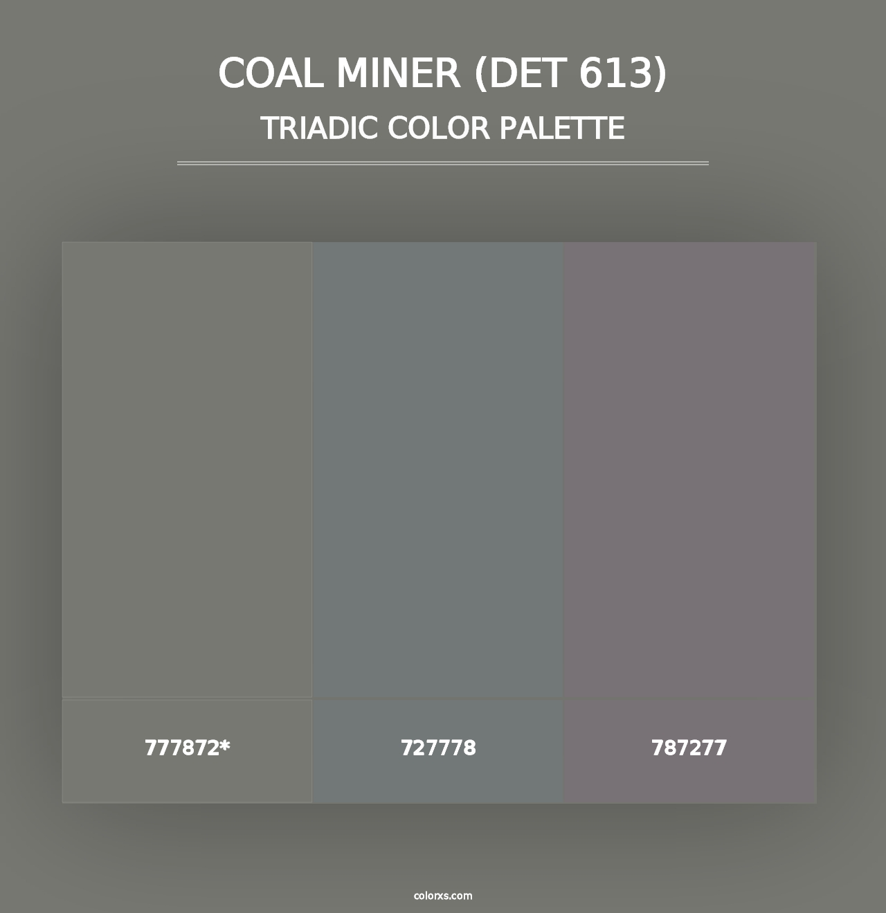 Coal Miner (DET 613) - Triadic Color Palette