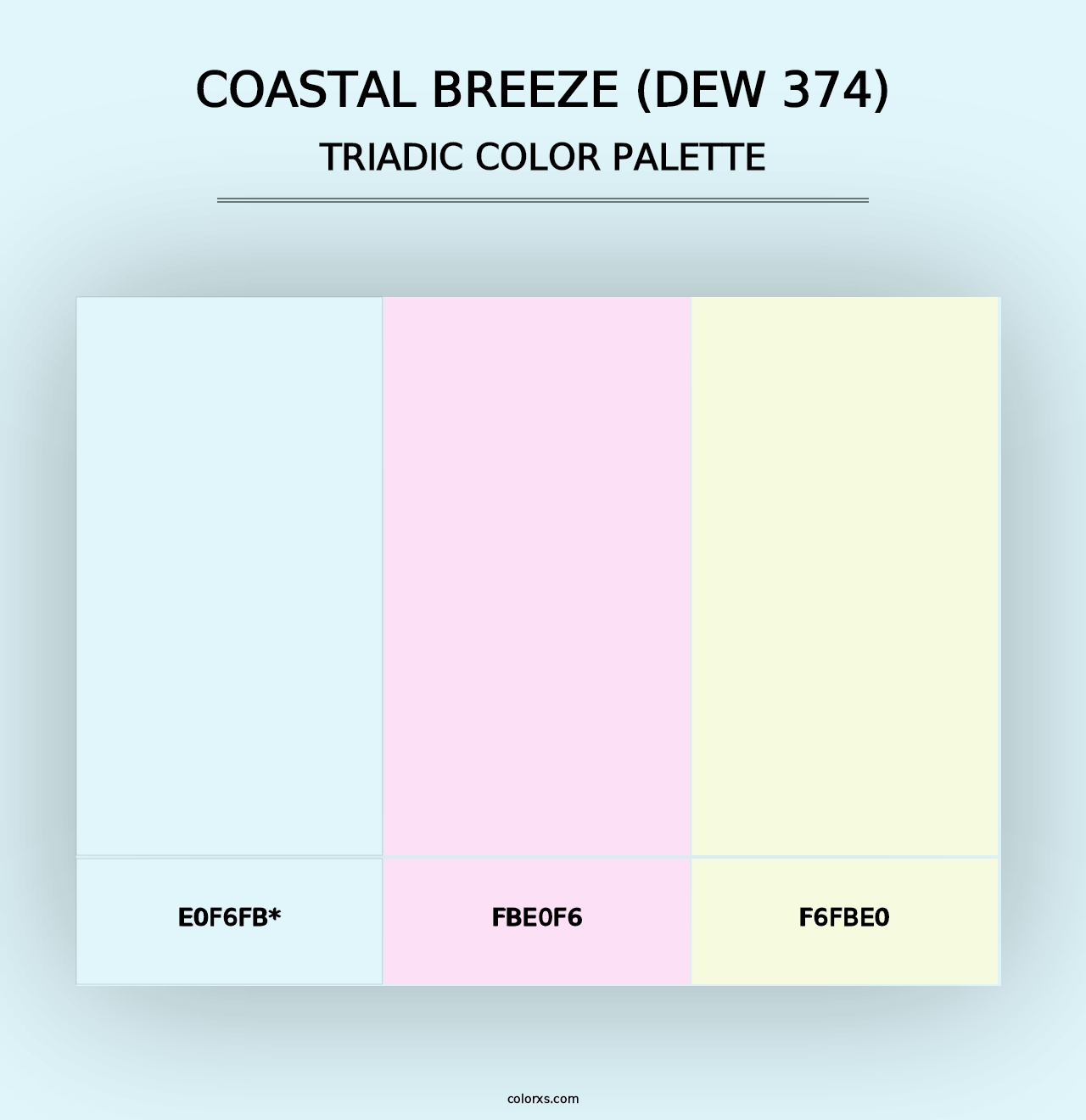 Coastal Breeze (DEW 374) - Triadic Color Palette