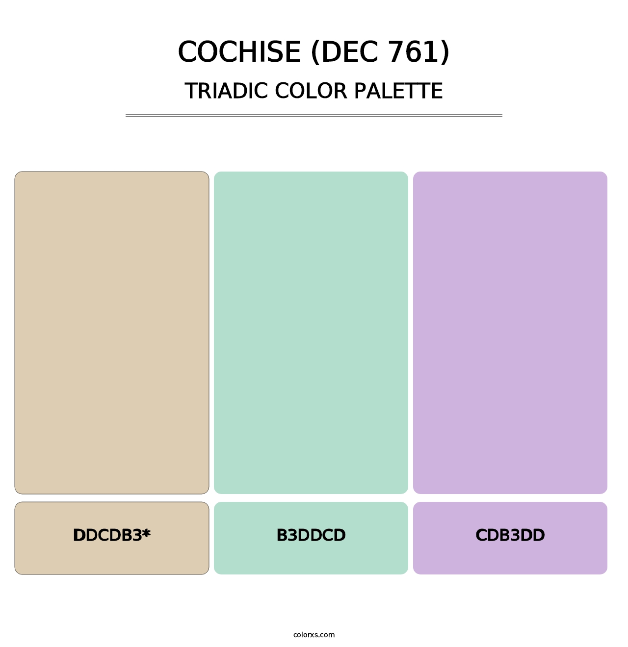 Cochise (DEC 761) - Triadic Color Palette