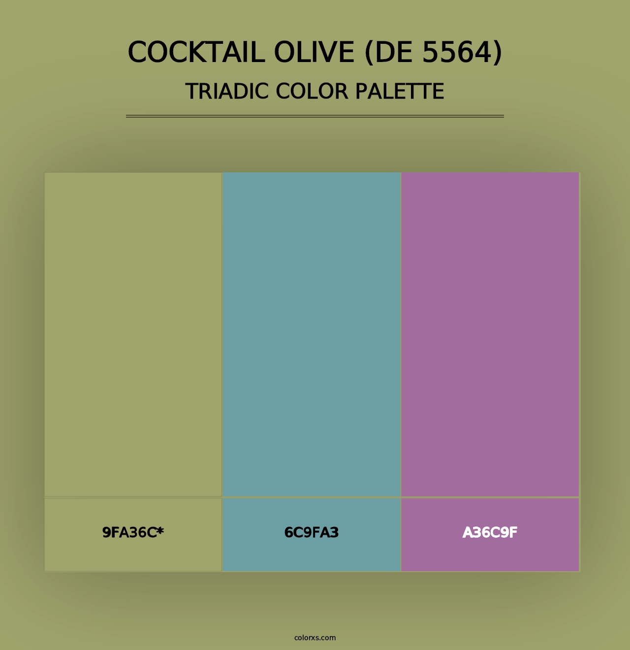 Cocktail Olive (DE 5564) - Triadic Color Palette