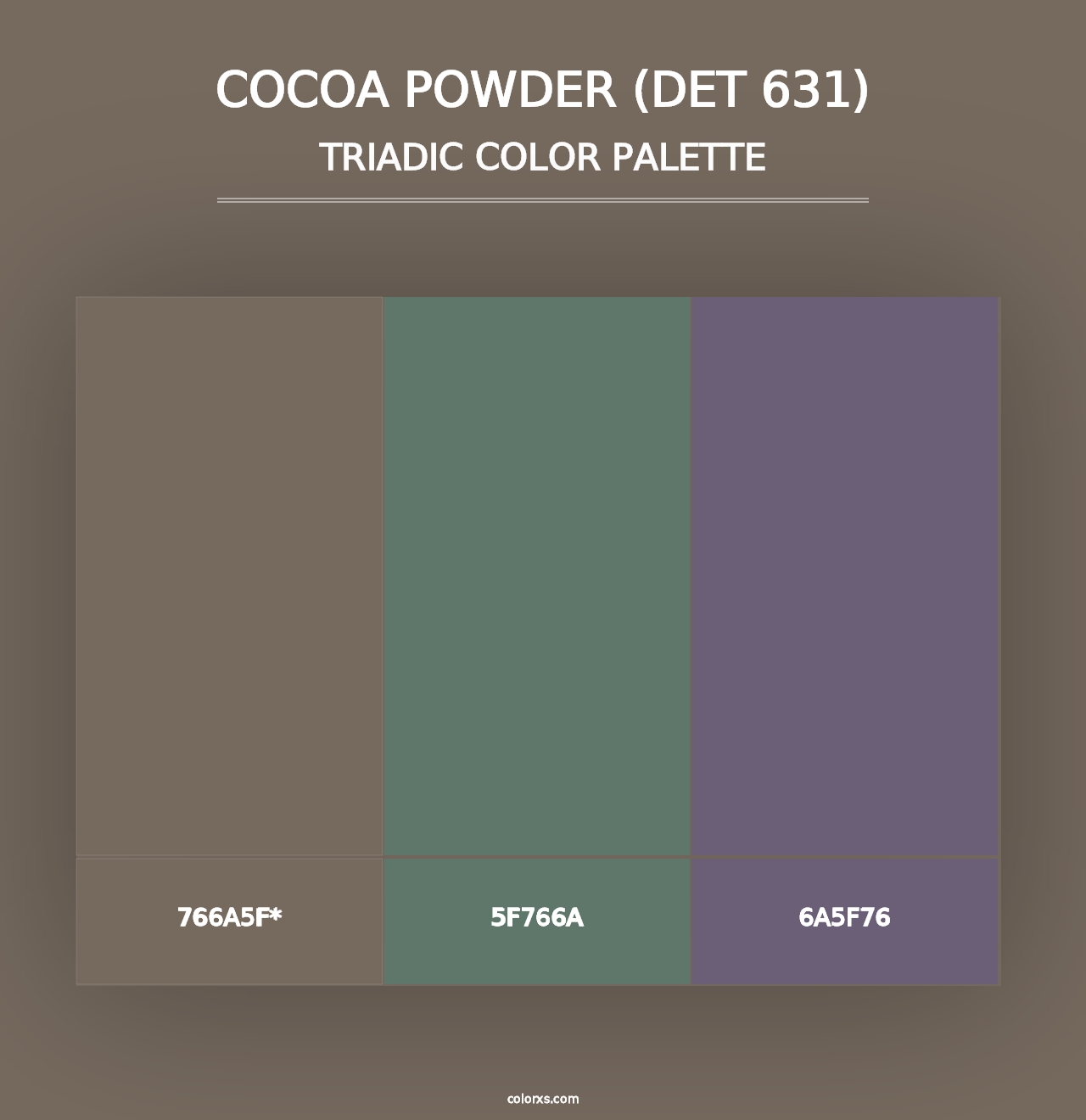 Cocoa Powder (DET 631) - Triadic Color Palette