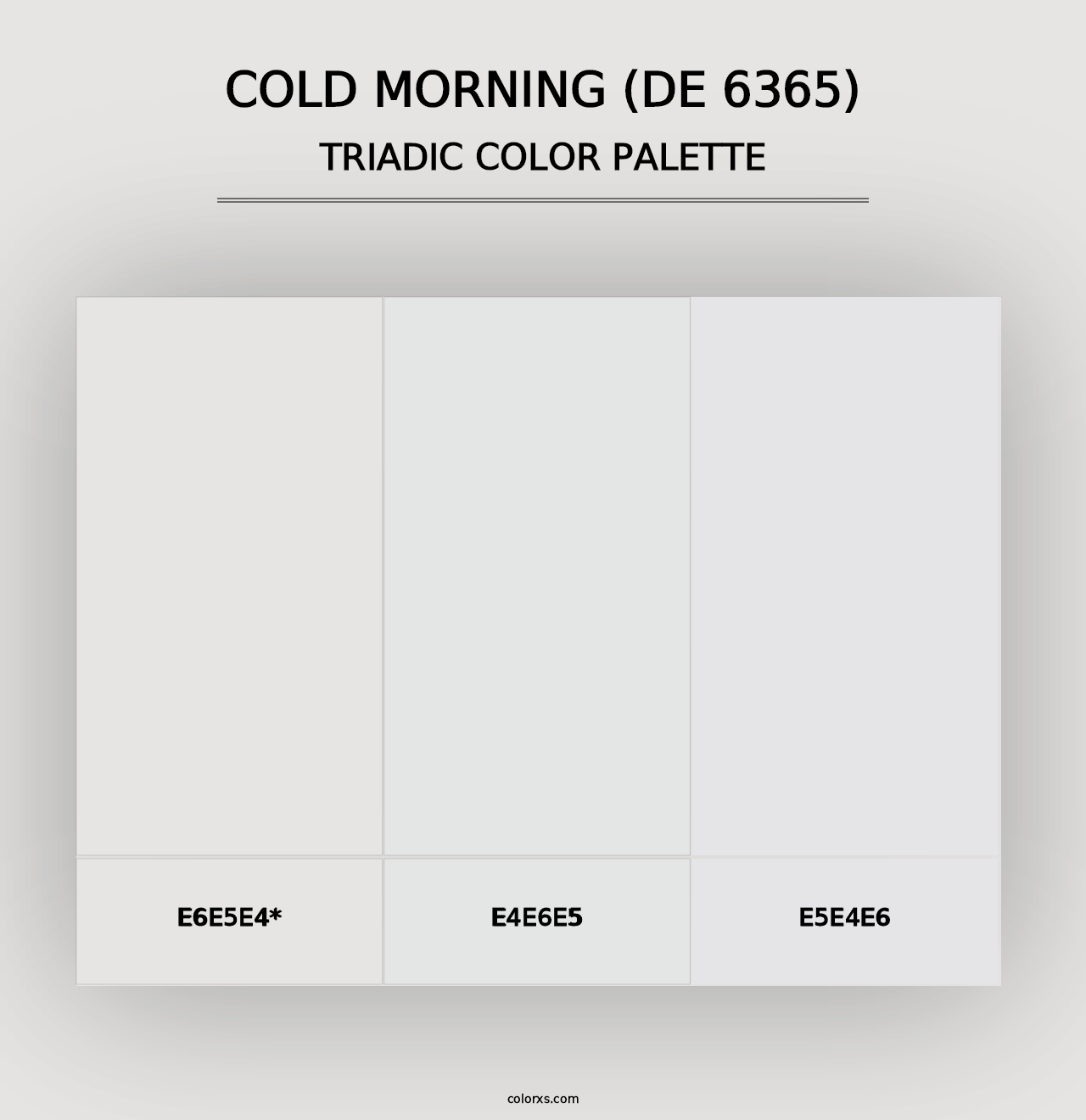 Cold Morning (DE 6365) - Triadic Color Palette