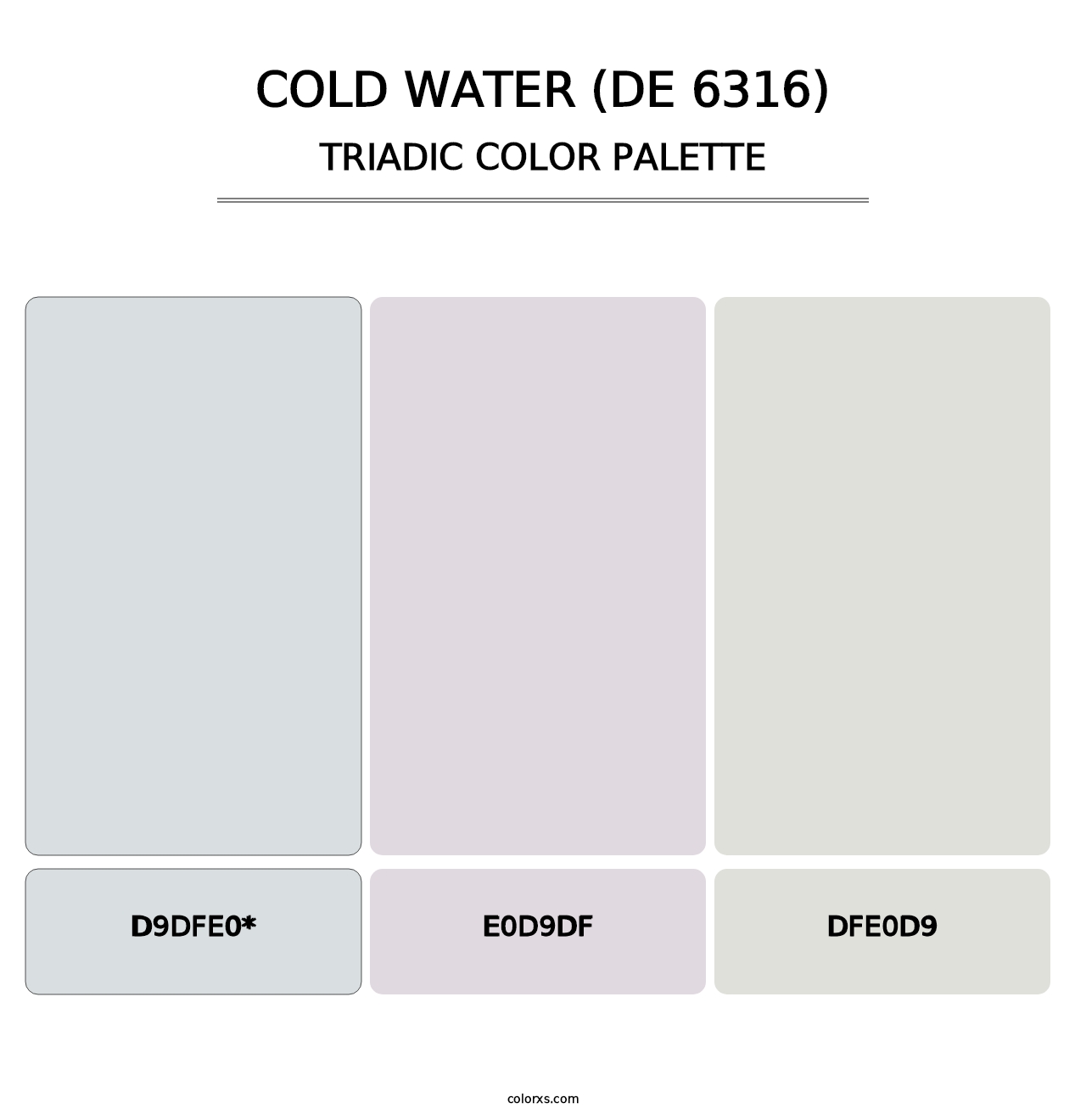 Cold Water (DE 6316) - Triadic Color Palette