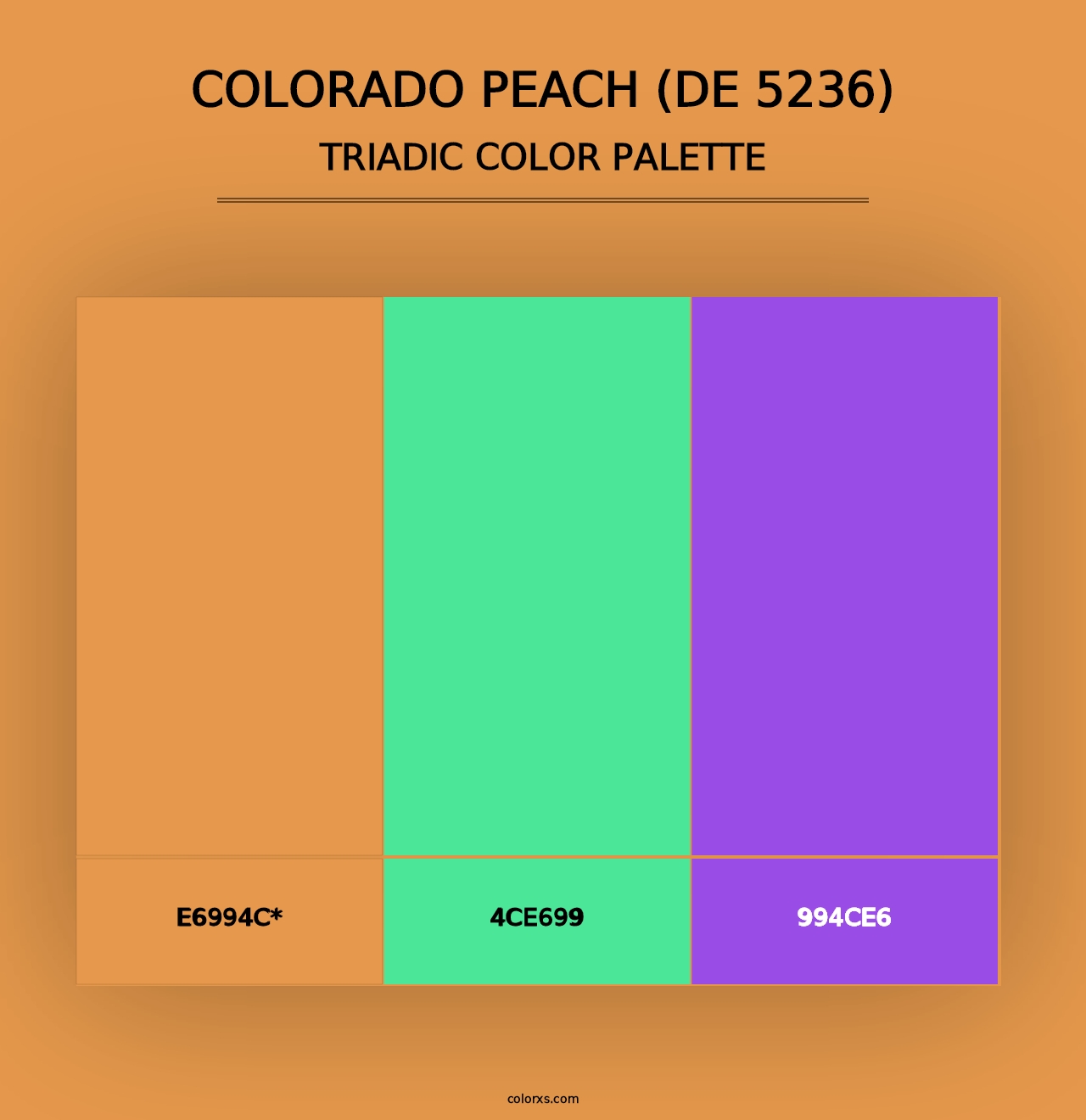 Colorado Peach (DE 5236) - Triadic Color Palette