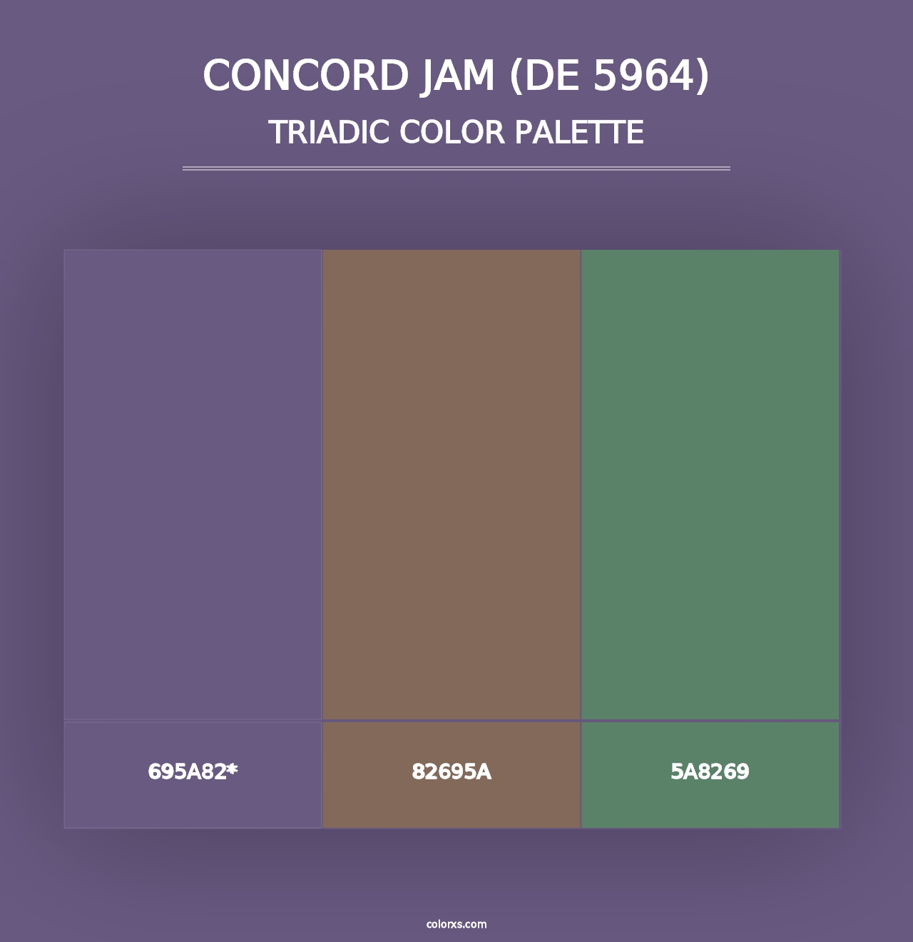 Concord Jam (DE 5964) - Triadic Color Palette