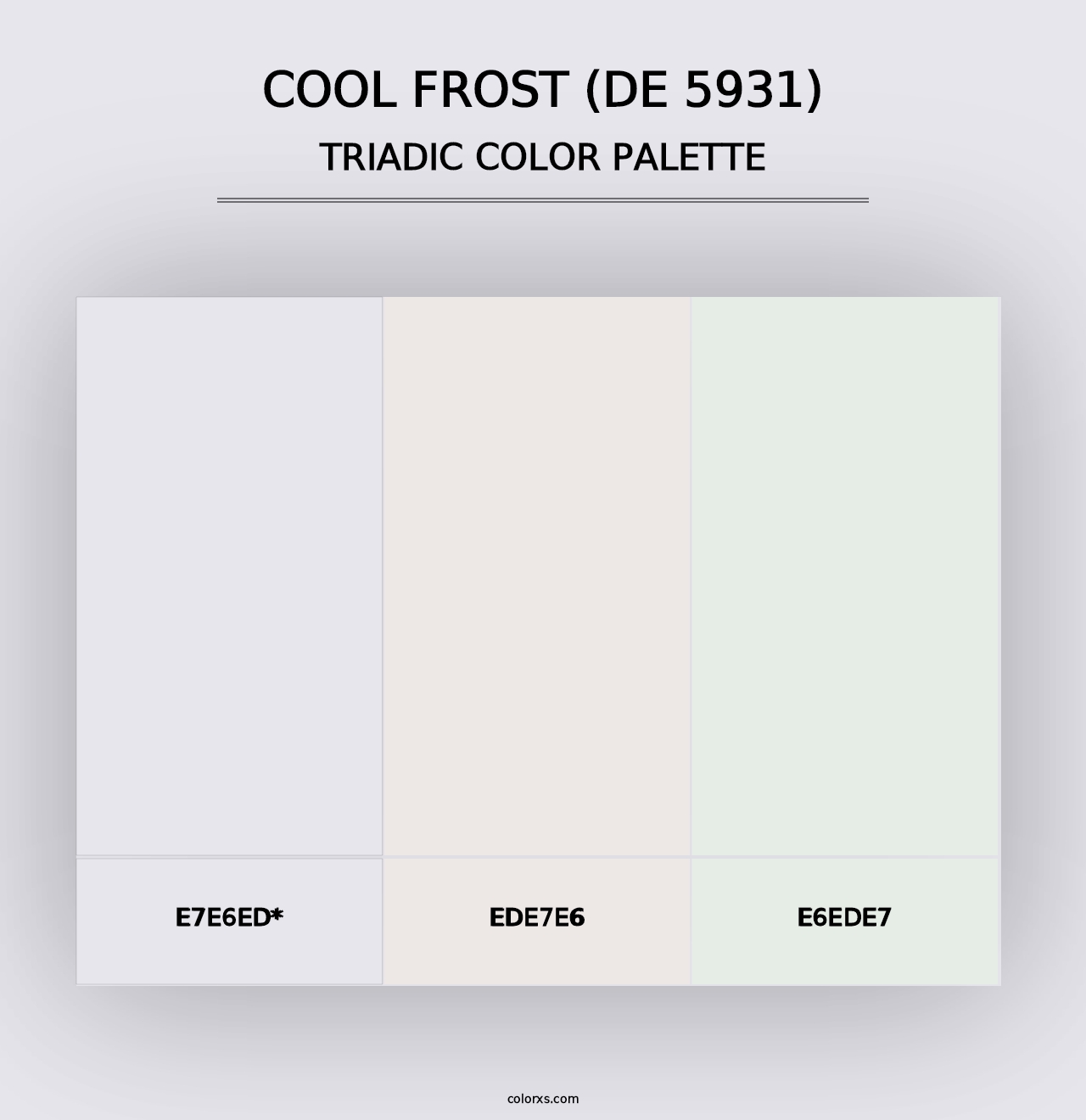 Cool Frost (DE 5931) - Triadic Color Palette