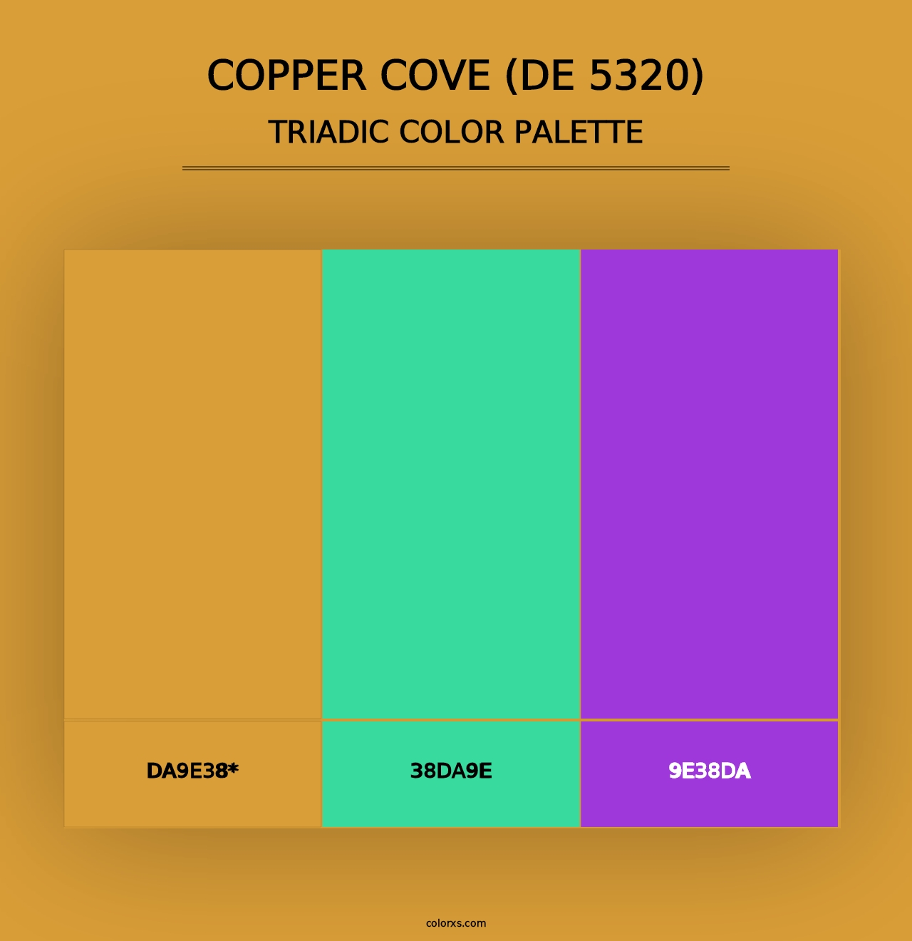 Copper Cove (DE 5320) - Triadic Color Palette