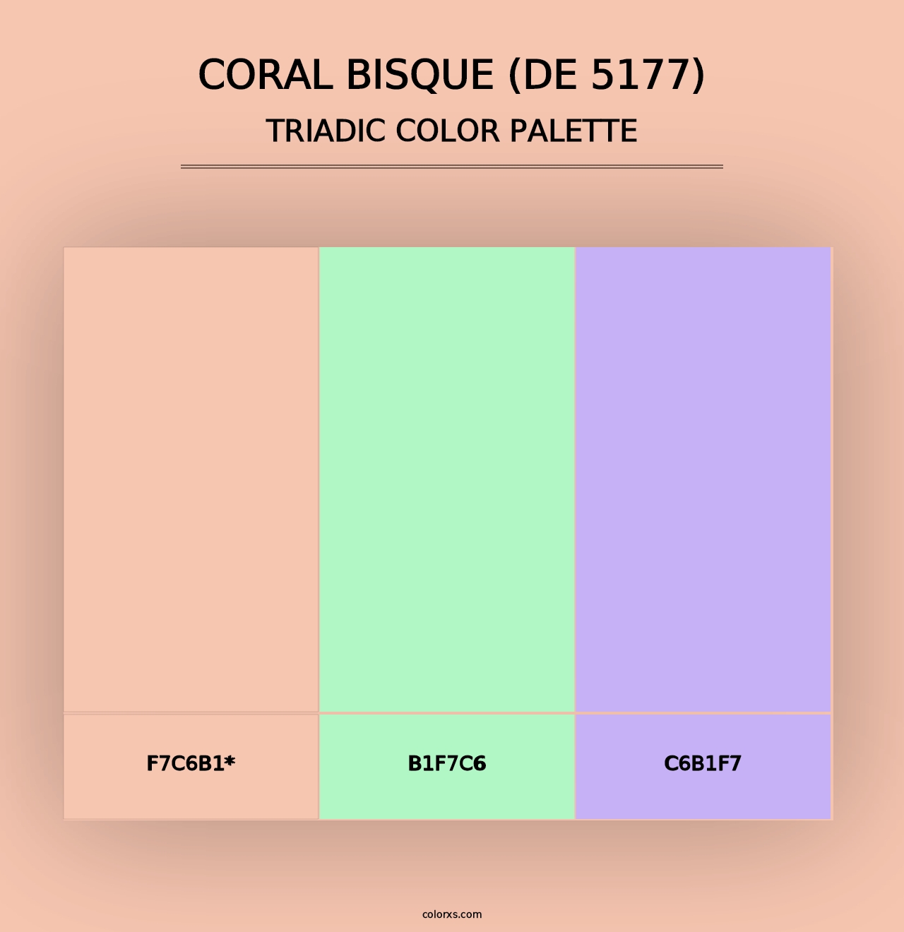 Coral Bisque (DE 5177) - Triadic Color Palette