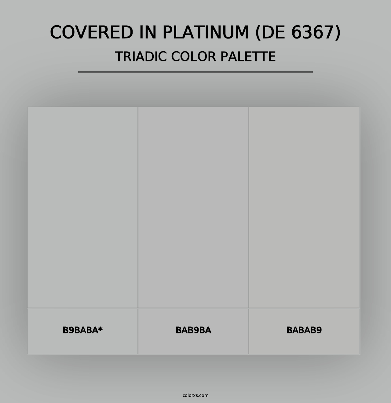 Covered in Platinum (DE 6367) - Triadic Color Palette