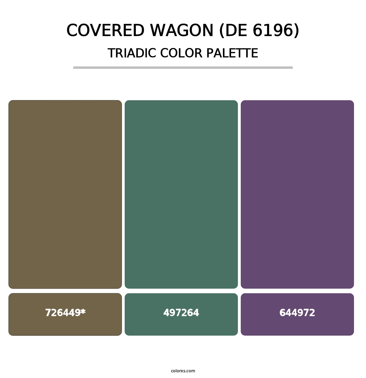 Covered Wagon (DE 6196) - Triadic Color Palette