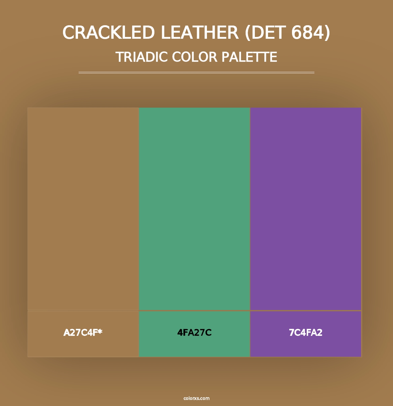 Crackled Leather (DET 684) - Triadic Color Palette