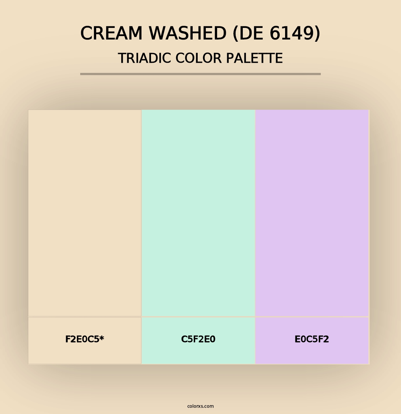 Cream Washed (DE 6149) - Triadic Color Palette