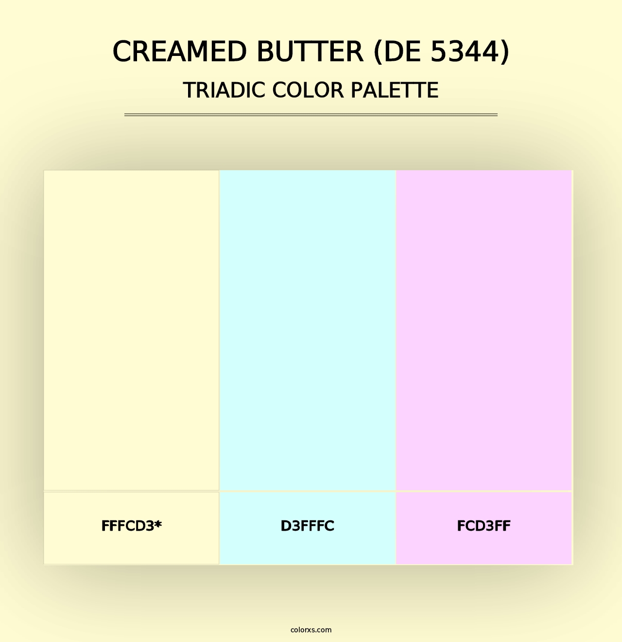 Creamed Butter (DE 5344) - Triadic Color Palette