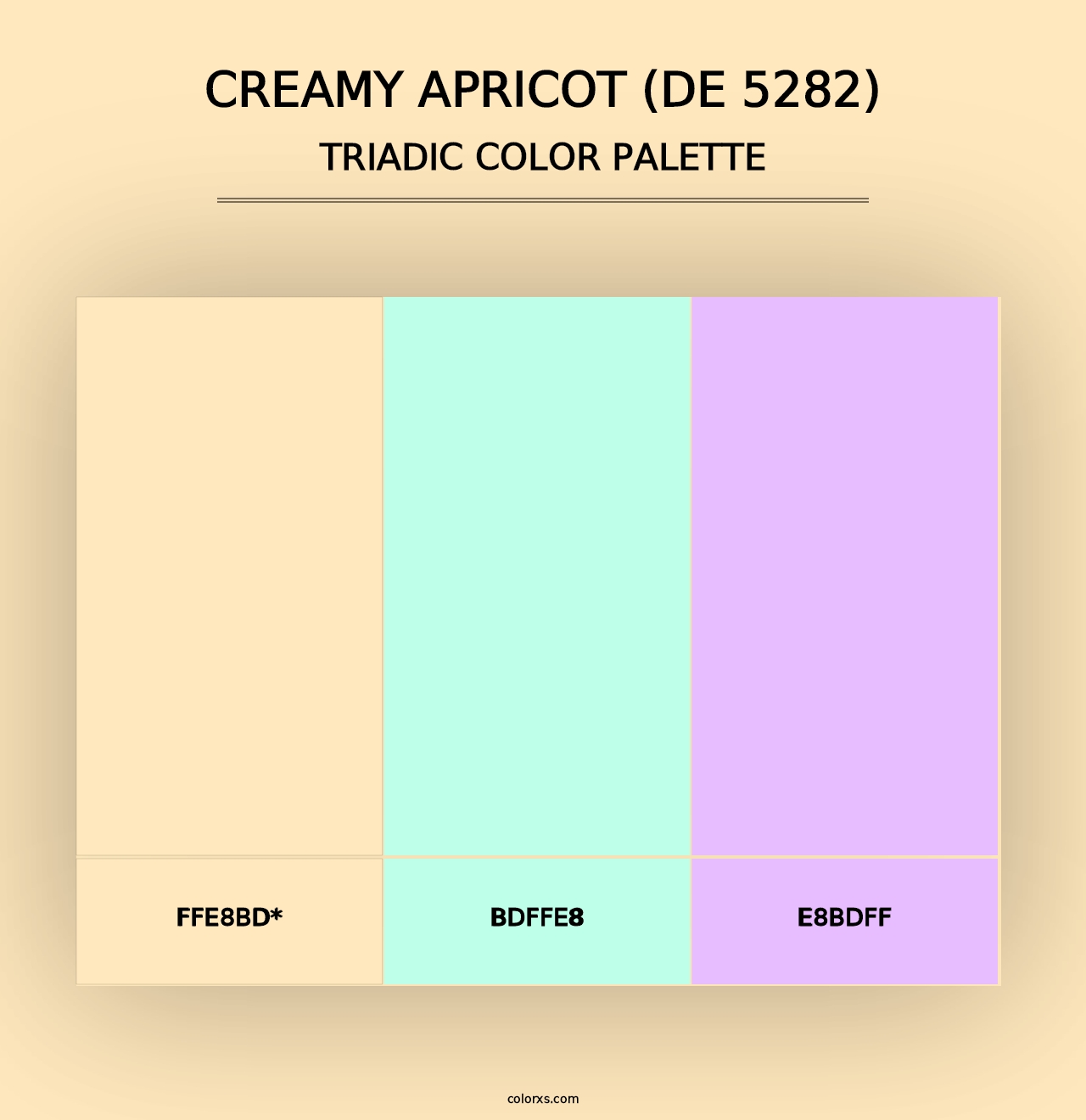 Creamy Apricot (DE 5282) - Triadic Color Palette