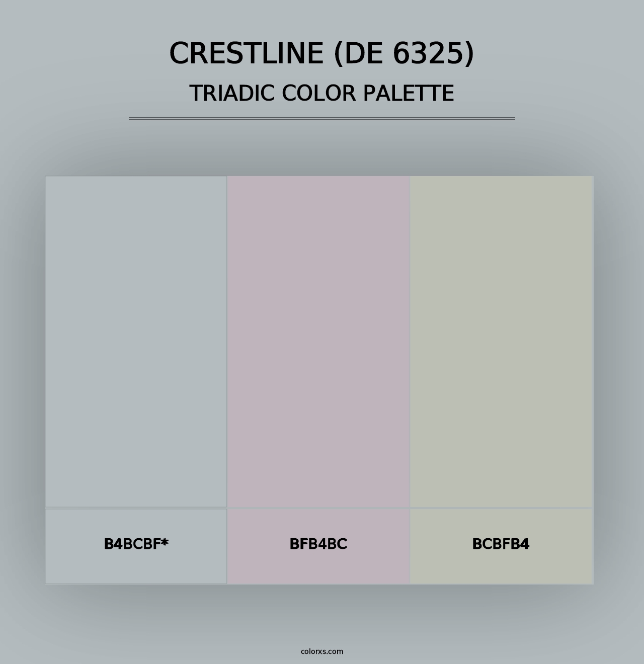 Crestline (DE 6325) - Triadic Color Palette