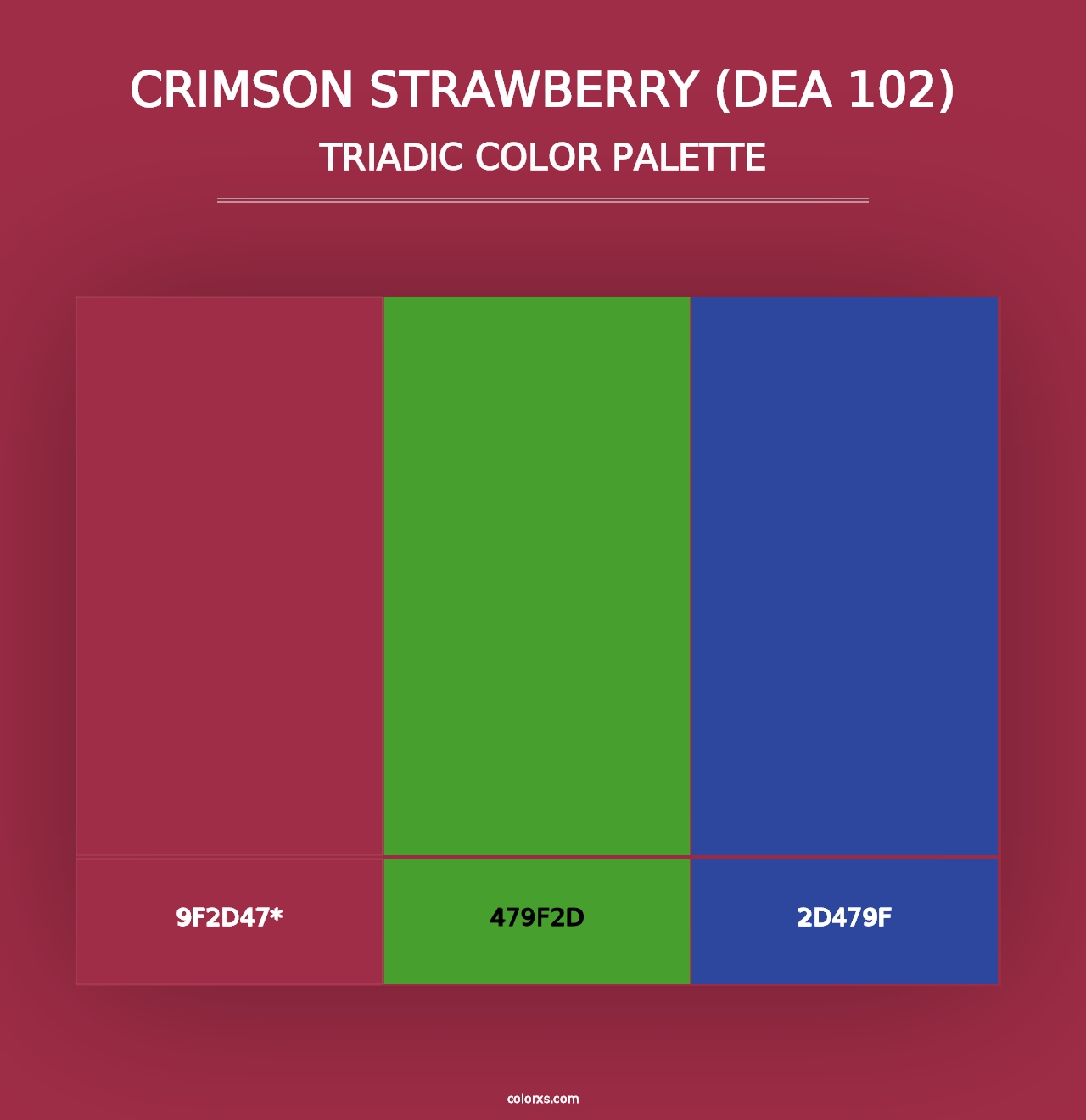 Crimson Strawberry (DEA 102) - Triadic Color Palette