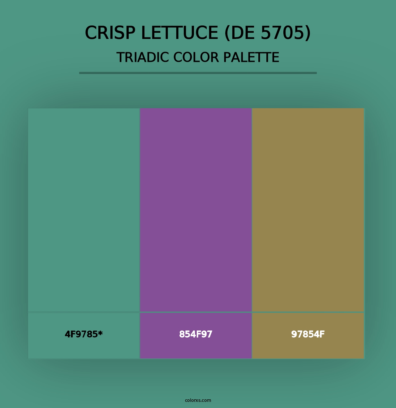 Crisp Lettuce (DE 5705) - Triadic Color Palette