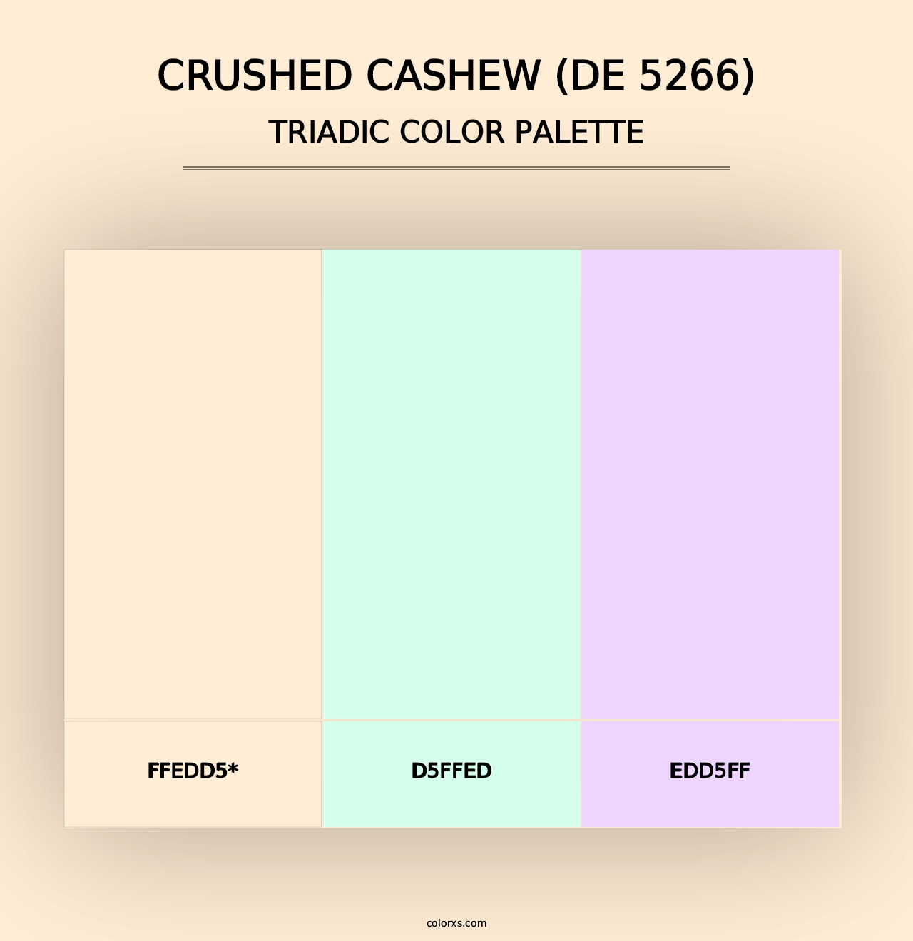 Crushed Cashew (DE 5266) - Triadic Color Palette