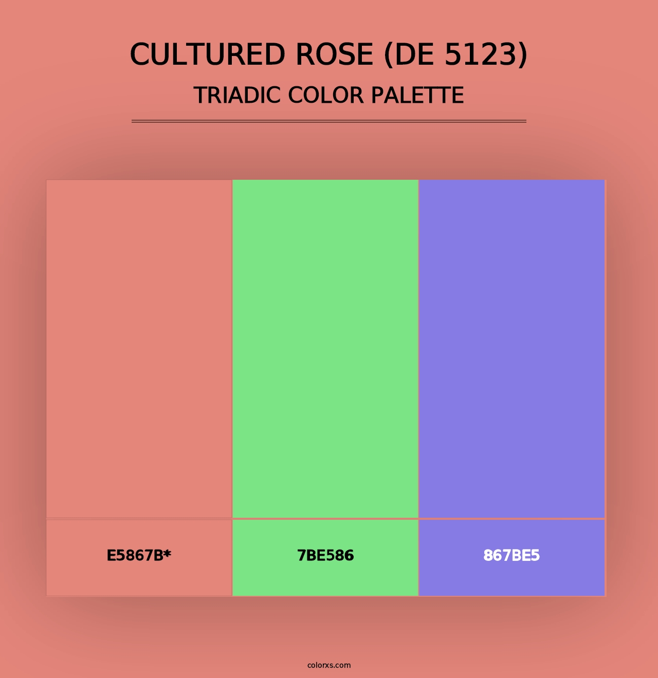 Cultured Rose (DE 5123) - Triadic Color Palette