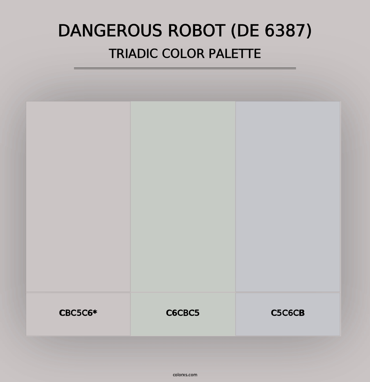 Dangerous Robot (DE 6387) - Triadic Color Palette