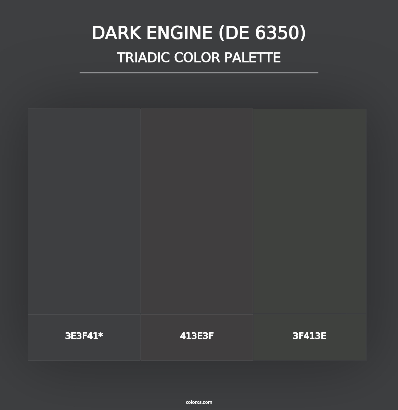 Dark Engine (DE 6350) - Triadic Color Palette