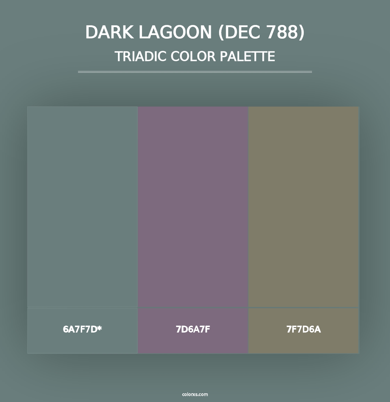 Dark Lagoon (DEC 788) - Triadic Color Palette