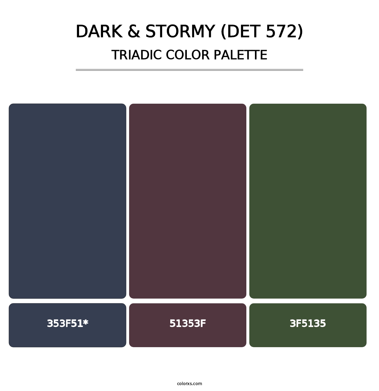 Dark & Stormy (DET 572) - Triadic Color Palette