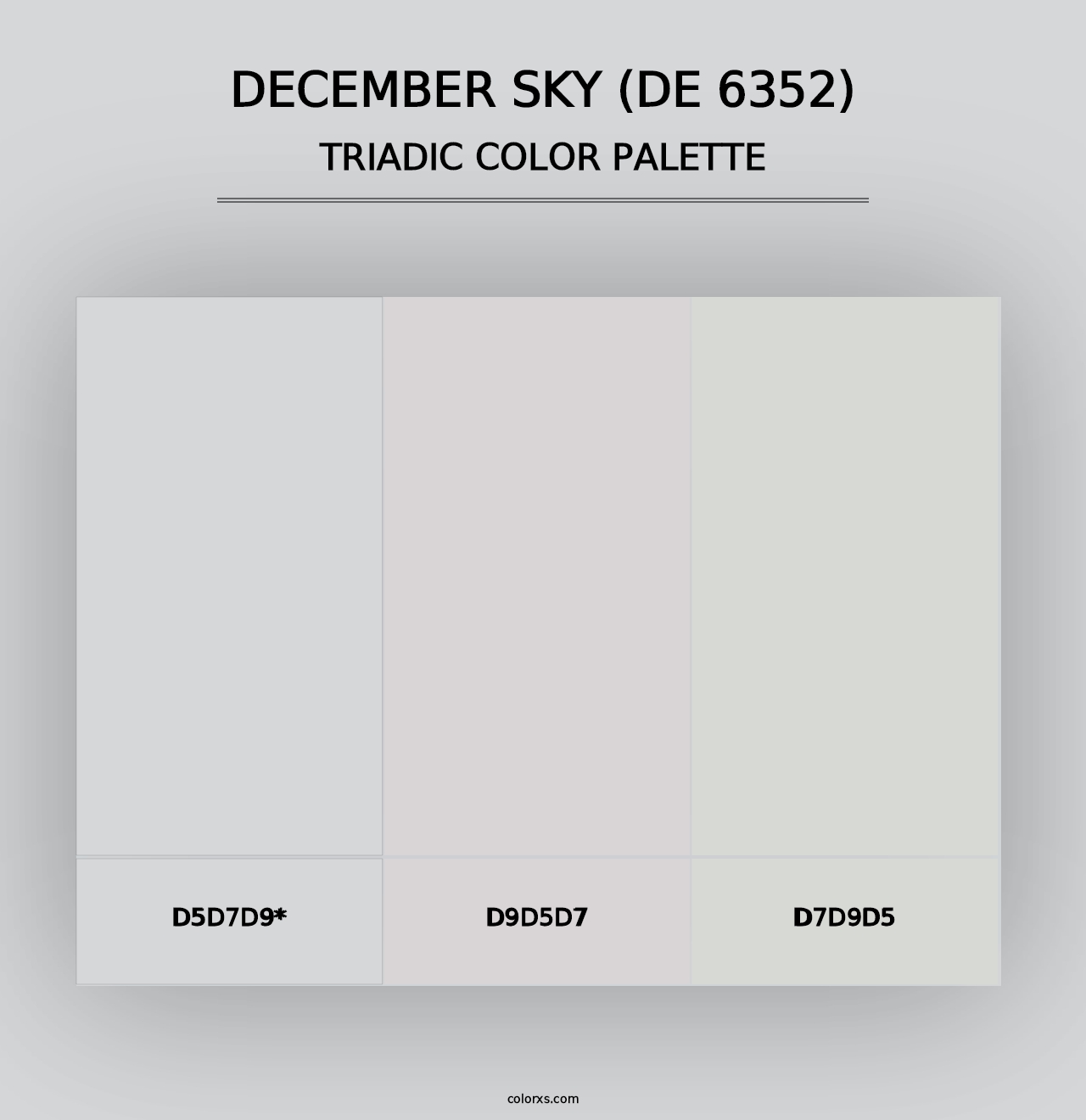 December Sky (DE 6352) - Triadic Color Palette