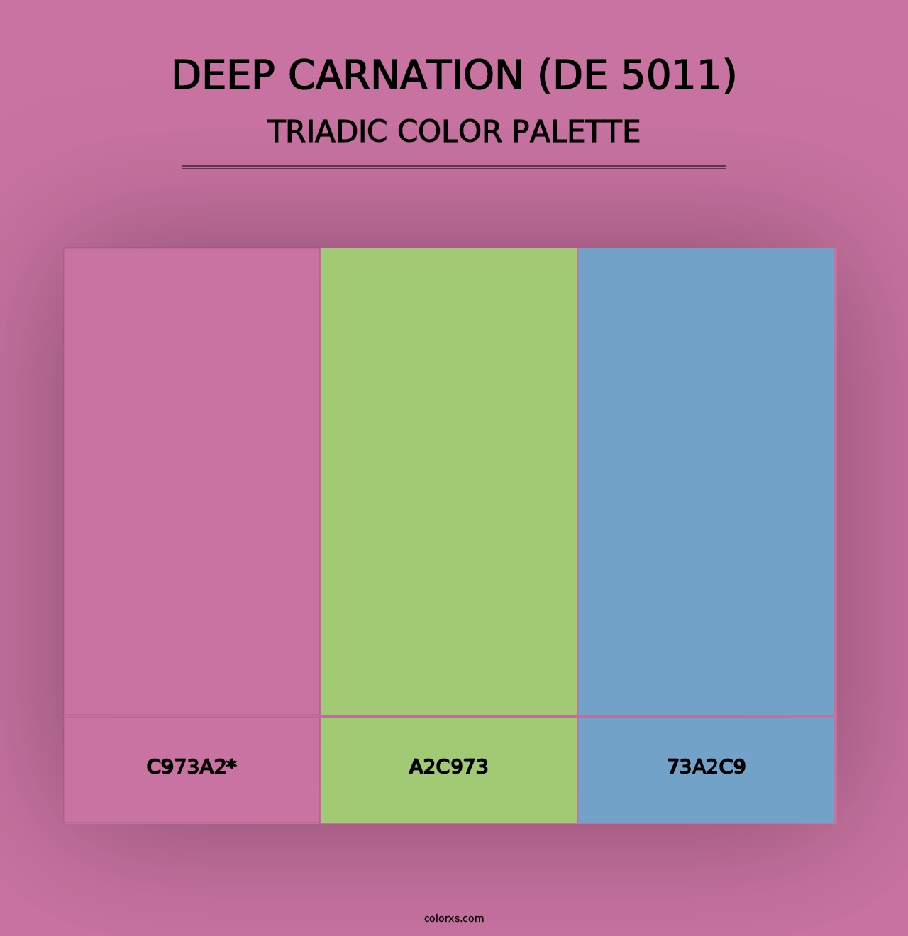 Deep Carnation (DE 5011) - Triadic Color Palette