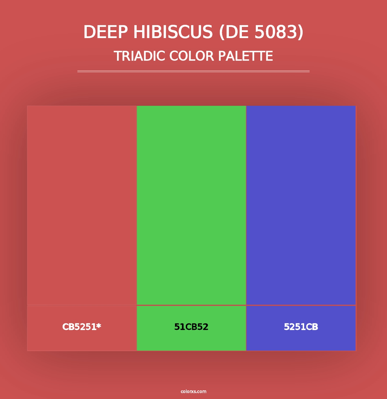 Deep Hibiscus (DE 5083) - Triadic Color Palette