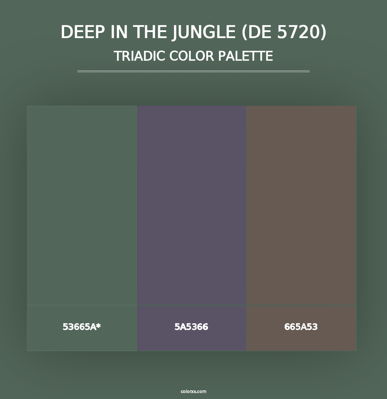 Deep in the Jungle (DE 5720) - Triadic Color Palette