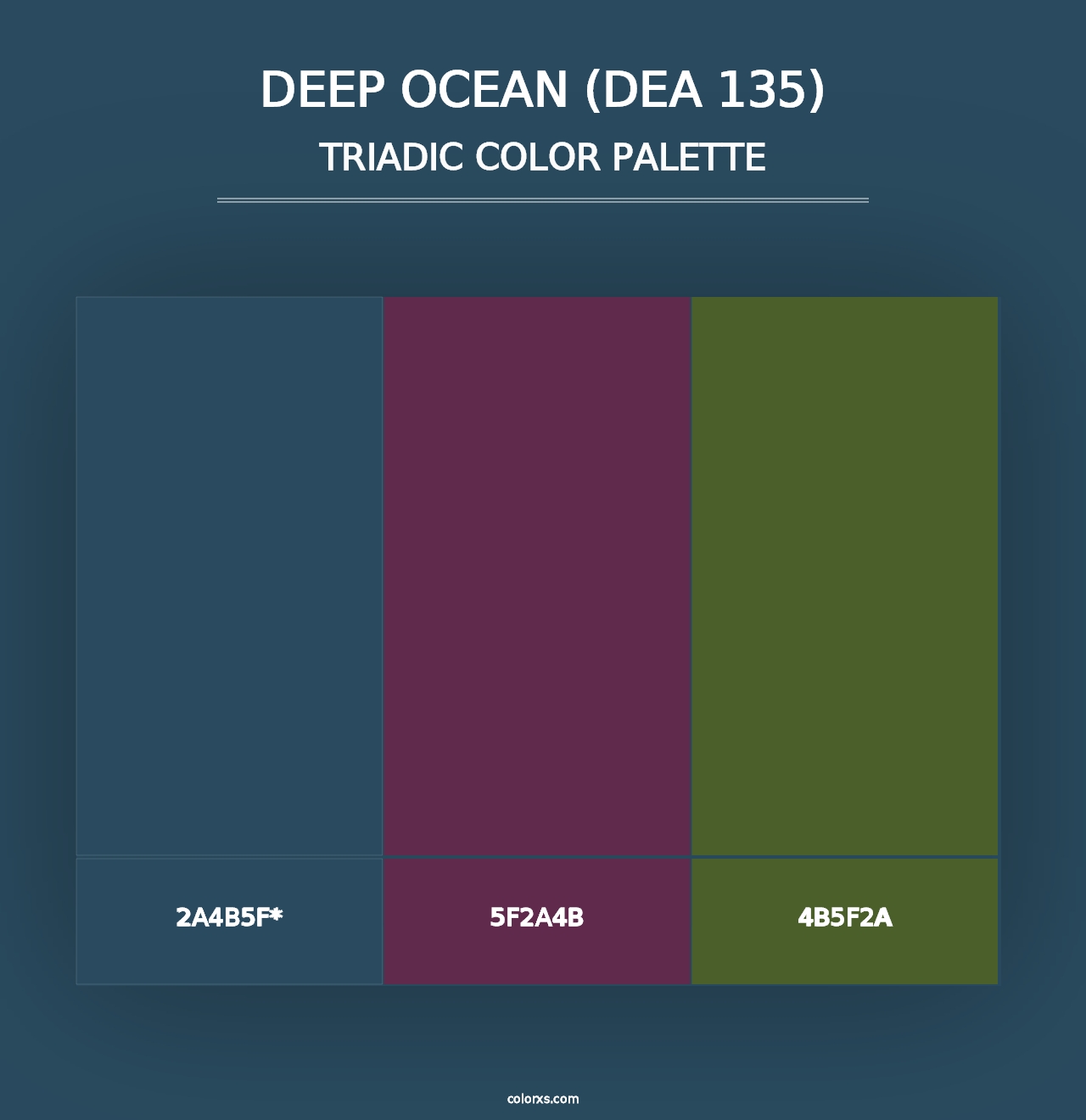 Deep Ocean (DEA 135) - Triadic Color Palette